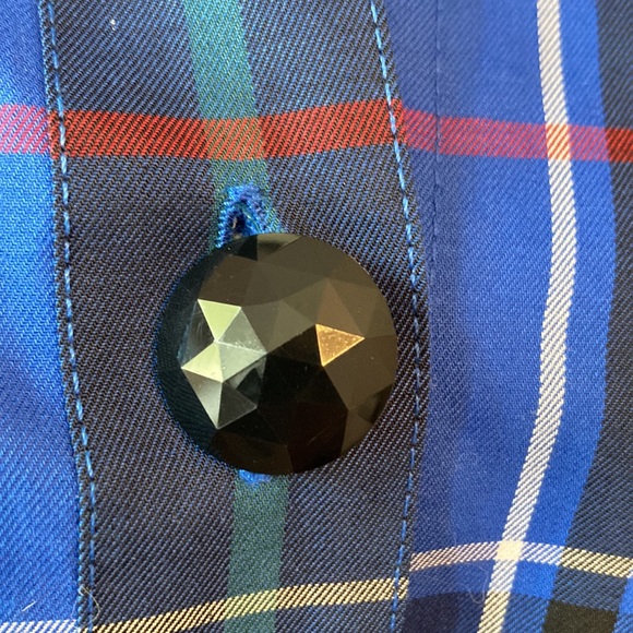 FOXCROFT Blue Plaid Blouse - Picture 7 of 12